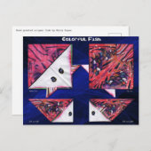 魚カラフル ポストカード (正面/裏面)