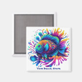 魚カラフル マグネット (正面/裏面)