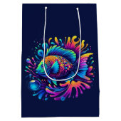 魚カラフル- ミディアムペーパーバッグ (裏面)