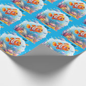 魚カラフル ラッピングペーパー (角)