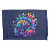 魚カラフル 枕カバー (正面)