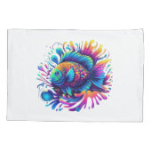 魚カラフル 枕カバー (裏面)