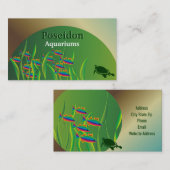 魚カラフル・海藻・亀の水族館 名刺 (正面/裏面)