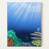 魚カラフル、海、青い海カスタマイズ底 プランナー手帳 (裏面)