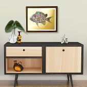 魚カラフル 箔ポスター