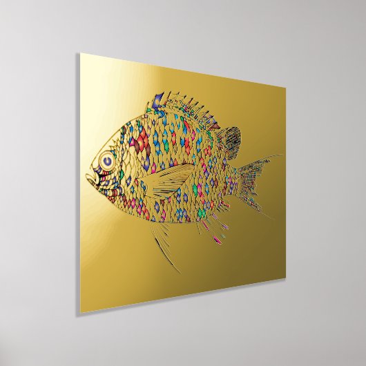 魚カラフル 箔ポスター (レイダウン)