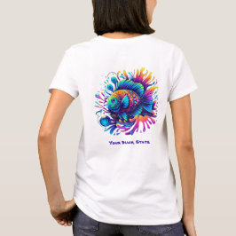 魚カラフル- Tシャツ