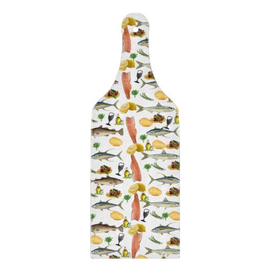 魚ガラスの切断板 カッティングボード (正面)