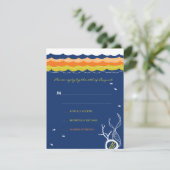 魚キスをするのサンゴのビーチお洒落キュイ結婚ズ 出欠カード (スタンド正面)