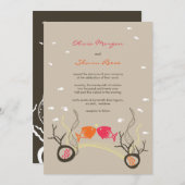 魚キスをするのサンゴのビーチお洒落キュイ結婚ズ 招待状 (正面/裏面)