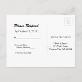 魚キスをするの結婚式RSVPカード インビテーションポストカード (裏面)