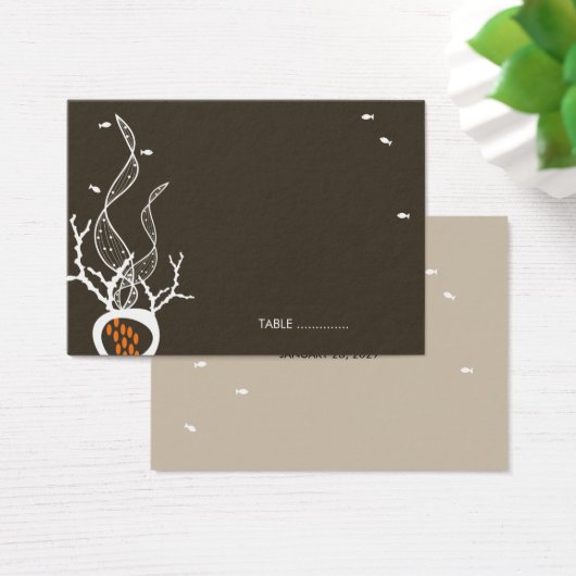 魚キスをするサンゴお洒落海ビーチ結婚式 (デスク)