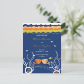 魚キスをする魚サンゴ海ビーチ保存日 案内ポストカード (スタンド正面)