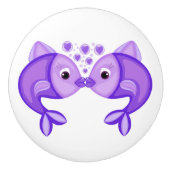 魚キスをする セラミックノブ (正面)