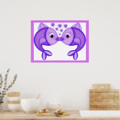 魚キスをする ポスター (キッチン)