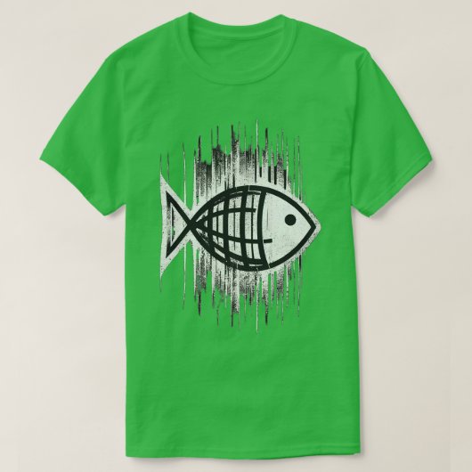 魚クールデザイン Tシャツ (デザイン正面)