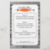 魚ケバブのシーフードメニューレターヘッド文房具 (正面)