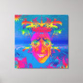 魚サイケデリック キャンバスプリント (正面)