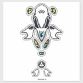 魚サイケデリック シール (シート)