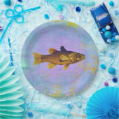 魚スケッチヴィンテージスタイル ペーパープレート (パーティー)