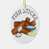 魚スティック魚の指タルタルソース セラミックオーナメント (右)