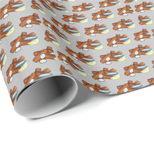 魚スティック魚の指タルタルソース ラッピングペーパー (ロールコーナー)