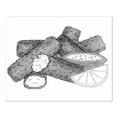 魚スティック魚の指タルタルソース ラバースタンプ (インプリント)