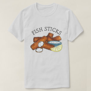 魚スティック魚の指タルタルソース Tシャツ