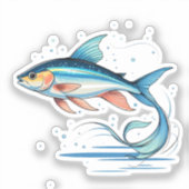 魚ステッカー シール (正面)