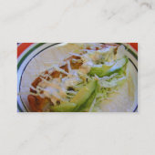 魚タコスの食糧キャベツトーティーヤ 名刺 (裏面)