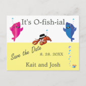 魚テーマロブスターモブ結婚スターのはがき ポストカード (正面)