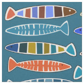 魚パターンカスタムな色の生地 ファブリック (クローズアップ)