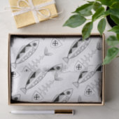 魚パターンティッシュペーパー 薄葉紙 (ギフト)