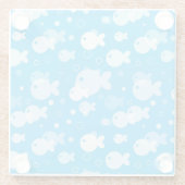 魚パターン ガラスコースター (裏面)