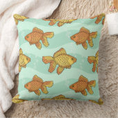 魚パターン クッション (ブランケット)