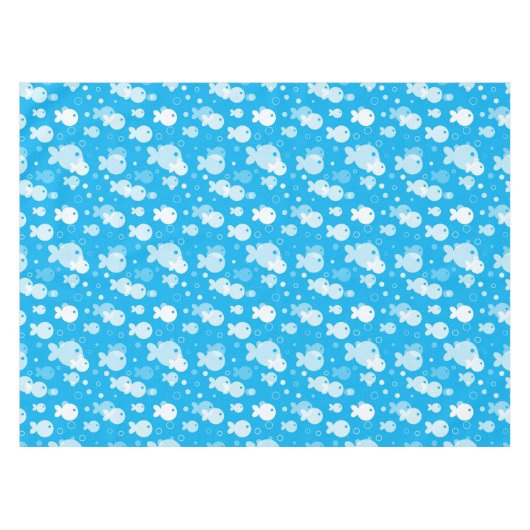 魚パターン テーブルクロス (正面(横))