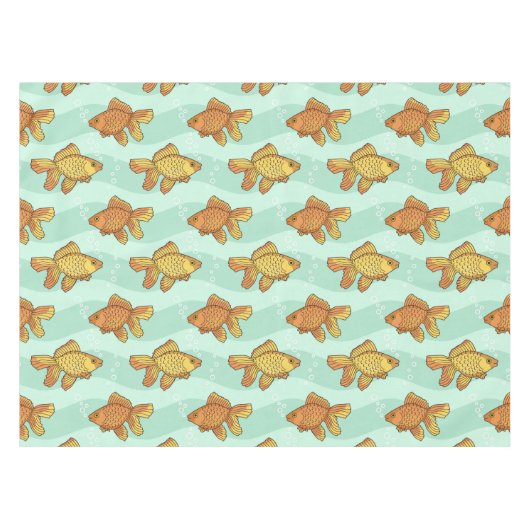 魚パターン テーブルクロス (正面(横))