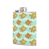 魚パターン フラスク (左)