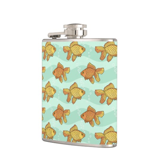 魚パターン フラスク (左)