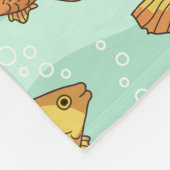 魚パターン フリースブランケット (角)