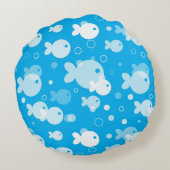 魚パターン ラウンドクッション (裏面)