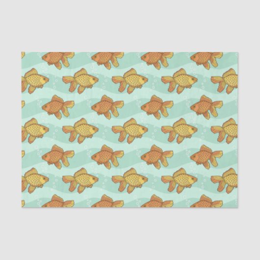 魚パターン 薄葉紙 (正面)
