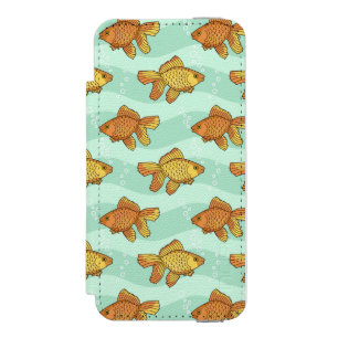 魚パターン iPhone SE/5/5sウォレットケース