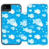 魚パターン INCIPIO iPhoneウォレットケース (フォリオ Open)