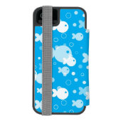 魚パターン INCIPIO iPhoneウォレットケース (フォリオ裏面)