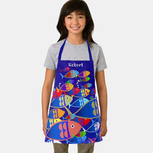 魚パーソナライズされたカラフルエプロン エプロン (インサイチュ)