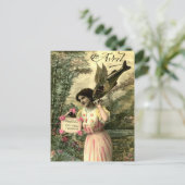 魚ビクトリアン飛んでいる4月フールの日 ポストカード