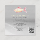 *~*魚ビーチコーラルサンドシーダイニングトロピカル スクエア名刺 (裏面)