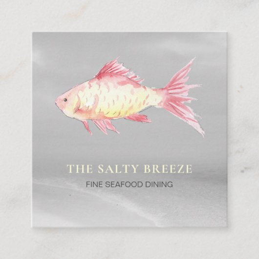 *~*魚ビーチコーラルサンドシーダイニングトロピカル スクエア名刺 (正面)
