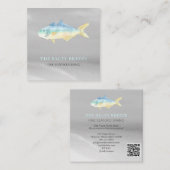 *~*魚ビーチシルバーサンドシーダイニングトロピカル スクエア名刺 (正面/裏面)